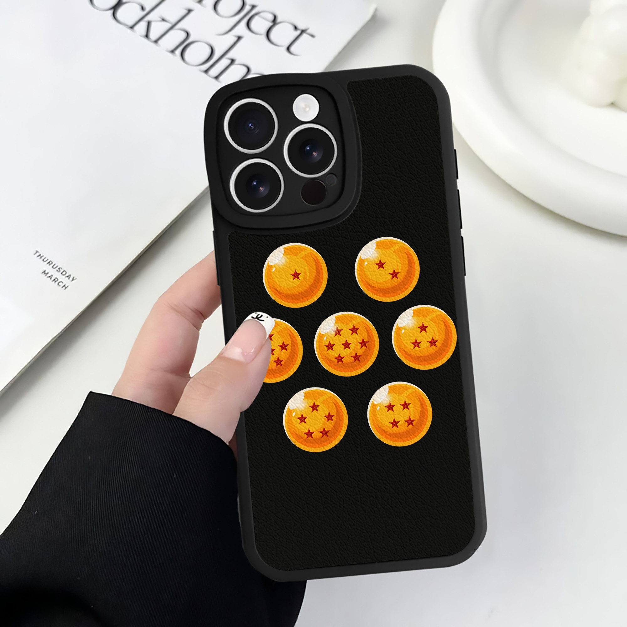 （画像用） ドラゴンボール DRAGON BALL 【iPhone 16シリーズ対応】シリコンスマホケース（レザー調） 材質：シリコン